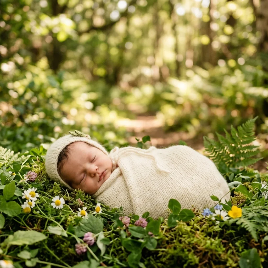 Nature inspired unisex baby names with beautiful meanings inspired by nature, flowers, stars, and the sky.